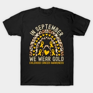 Vintage in september we wear gold childhood cancer quote T-Shirt